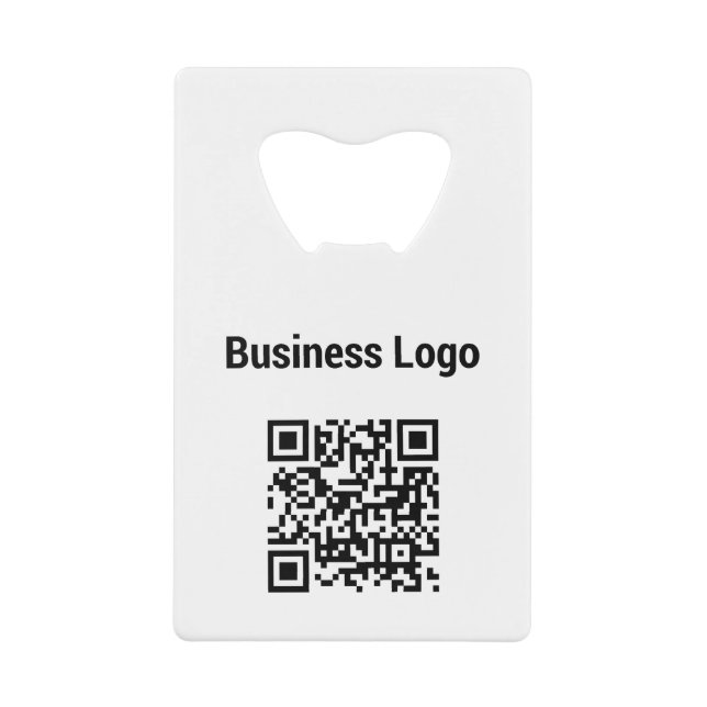 Business Logo Company Promotional QR Code Credit Card Bottle Opener (Front)