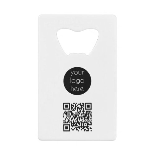 Business Logo Company Promotional QR Code Credit Card Bottle Opener