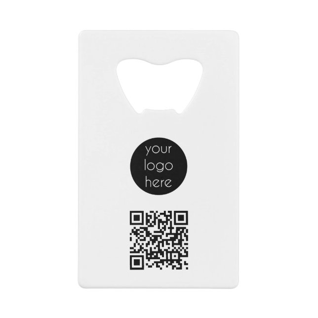Business Logo Company Promotional QR Code Credit Card Bottle Opener (Front)