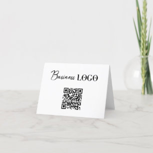 Business Logo Company Promotional QR Code Holiday Card