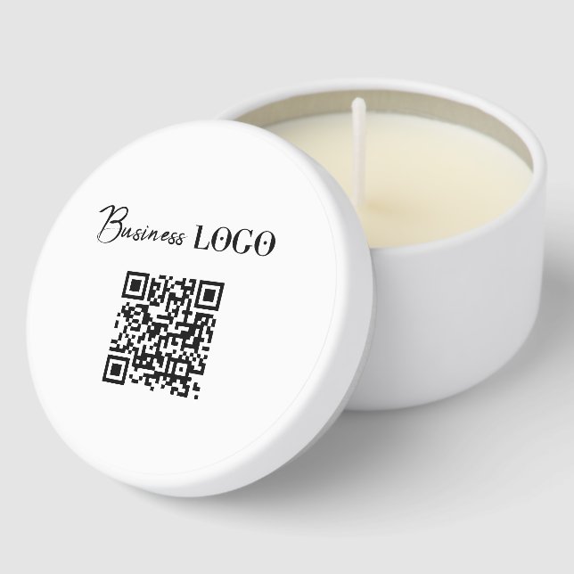 Business Logo Company Promotional QR Code Mini Candle Favors (Corner)