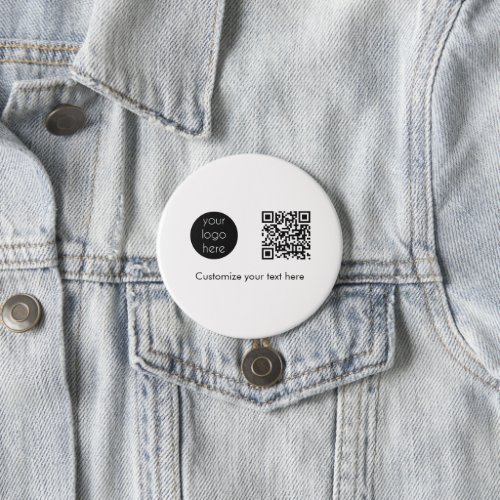 Business Logo Company Promotional QR Code Text Button