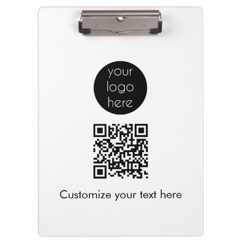 Business Logo Company Promotional QR Code Text Clipboard