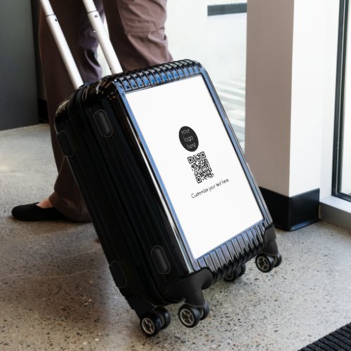 Business Logo Company Promotional QR Code Text Luggage