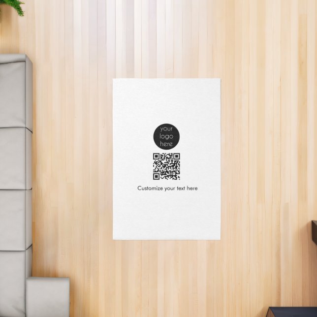 Business Logo Company Promotional QR Code Text Rug (Insitu (Indoor 2))