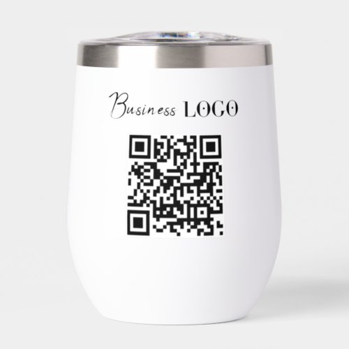 Business Logo Company Promotional QR Code Thermal Wine Tumbler