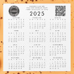 Business Logo Company QR Code 2025 Calendar<br><div class="desc">Unleash the beauty of personalized organization with our Customizable Magnetic 2025 Calendar! This uniquely tailored calendar perfectly combines convenience, functionality, and style, making it an outstanding addition to your home, office, or school space. The compact and convenient design allows the calendar to easily attach to any magnetic surface, ensuring that...</div>