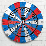 Business Logo Company Red White and Blue Dart Board<br><div class="desc">Elevate your game room or office with our custom dartboard featuring your circular logo. Our regulation-sized dartboard is perfect for corporations, small businesses, and companies looking for a unique and memorable addition to their space. Our customizable design allows you to incorporate your circular logo into the board's pattern, creating a...</div>