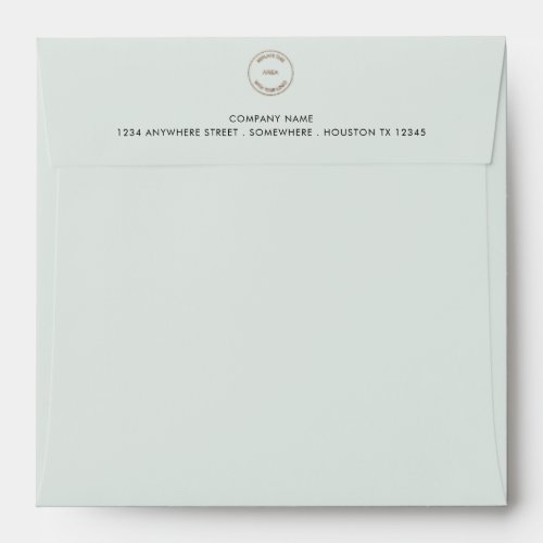 Business Logo Company Return Name Address Square Envelope