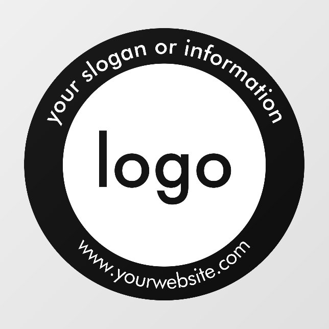 Business Logo Company Simple Minimalist Wall Decal (Front)