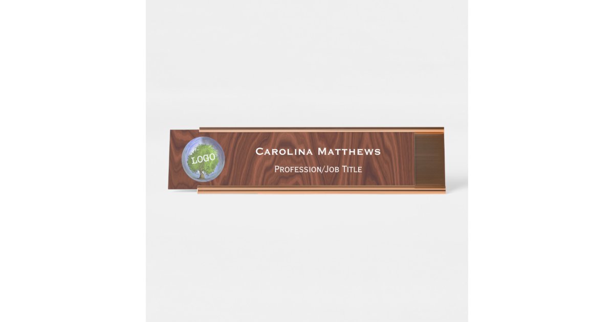 Premium Aluminium Desk Name Plate with changeable nameplate