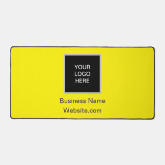 Business logo Company Yellow Minimalist Desk Mat