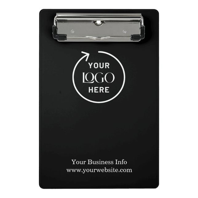 Business Logo Corporate Company Minimalist Mini Clipboard (Front)