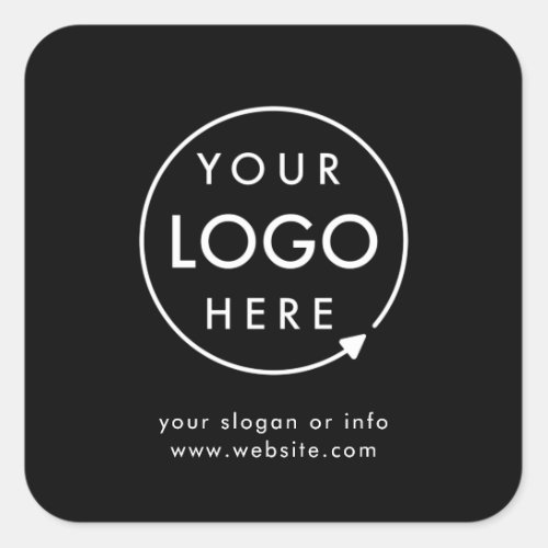 Business Logo  Corporate Company Minimalist Square Sticker