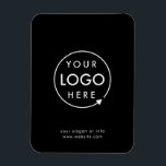 Business Logo | Corporate Company Professional Magnet<br><div class="desc">A simple custom black business template in a modern minimalist style which can be easily updated with your company logo and text. If you need any help personalizing this product,  please contact me using the message button below and I'll be happy to help.</div>