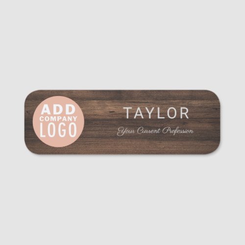Business Logo Corporate Employees Custom Name Tag