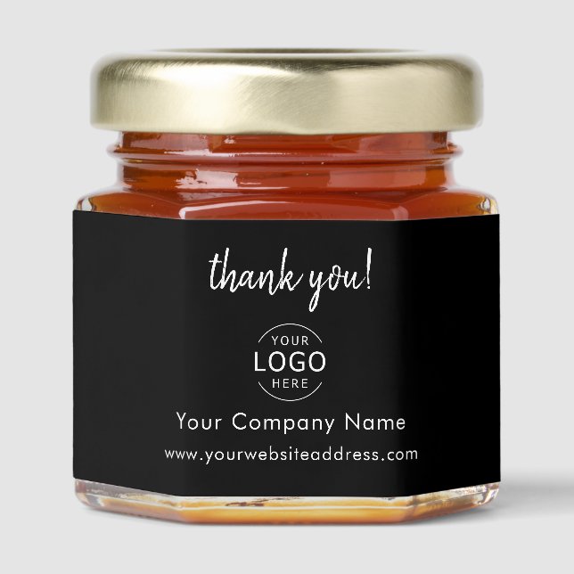 Business Logo Corporate Event  Honey Jar Favors (Front)