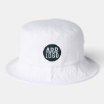 Business Logo Corporate Events Minimalist Bucket Hat<br><div class="desc">Modern minimalist business hat for both small and large business owners. This hat has a logo template that's ready for you to replace with your business logo by clicking the "Personalize" button.</div>
