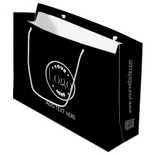 Business Logo Corporate Professional  QR Code Large Gift Bag