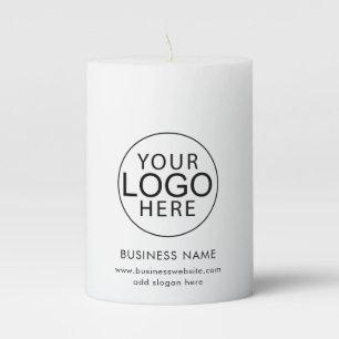 Business Logo Corporate Promotional Custom Pillar Candle