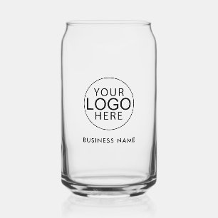 Business Logo Corporate Promotional Swag Custom Can Glass