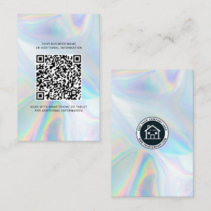 Business Logo Corporate QR Code Holographic Business Card