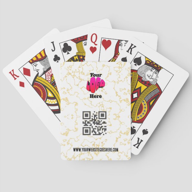 Business LOGO Corporate QR CODE Poker Cards (Back)