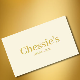 Business Logo Cream Simple Minimal Professional   Card