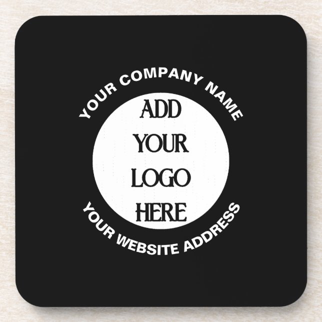 Business Logo Custom  Beverage Coaster (Front)
