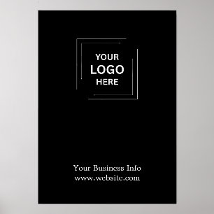 Business Logo   Custom Black Professional Card  Holder