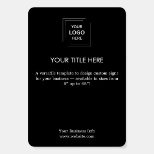 Business Logo Custom Black Promotional Foam Board
