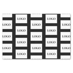 Business Logo Custom Black Tissue Paper