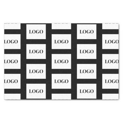 Business Logo Custom Black Tissue Paper