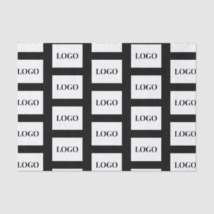 Business Logo Custom Black Tissue Paper