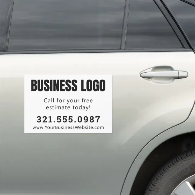 Business Logo Custom Car Magnet | Zazzle