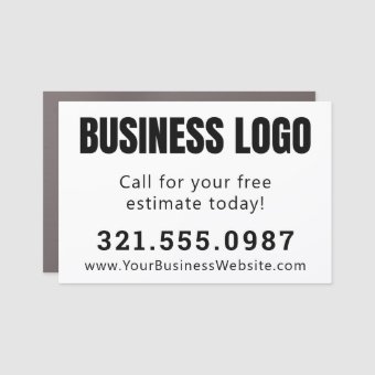 Business Logo Custom Car Magnet | Zazzle