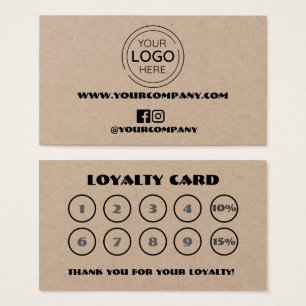 Business Logo Custom Chic Loyalty Card