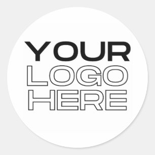 Business Logo Custom Classic Round Sticker