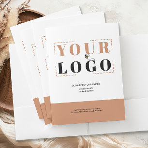 Business Logo Custom Colored Border and Text Pocket Folder