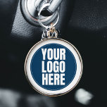 Business Logo Custom Company Photo Keychain<br><div class="desc">Business logo keychain for brand advertising.  Represent your company with your own professional marketing materials.</div>