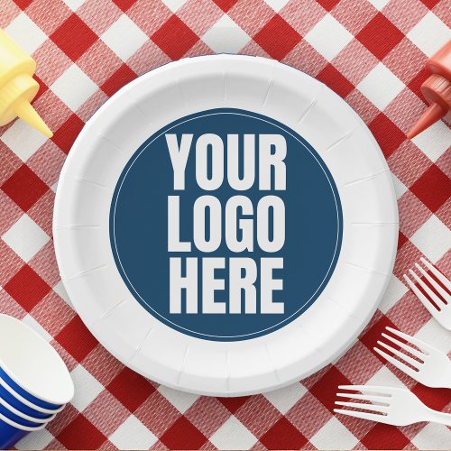 Business Logo Custom Company Photo Paper Plates