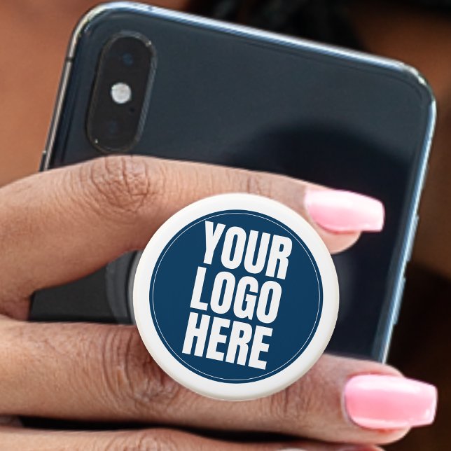 Business Logo Custom Company Photo PopSocket (business logo pop socket cell phone grip)