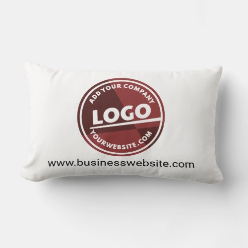 Business Logo Custom Company Website Address Lumbar Pillow