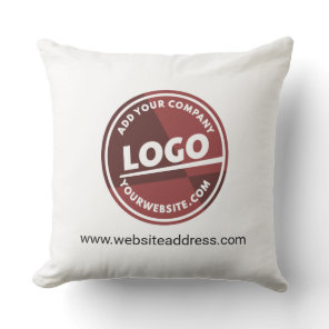 Business Logo Custom Company Website Address Outdoor Pillow