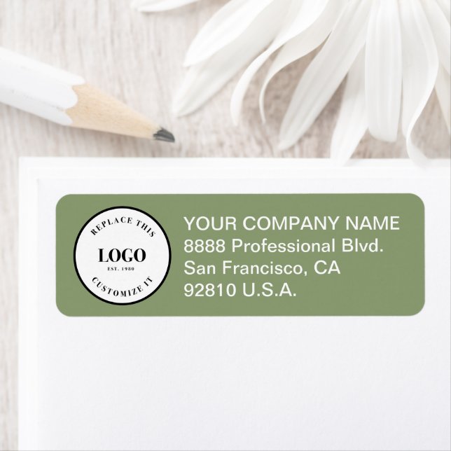 Business logo Custom Corporate Green  Label (Insitu)