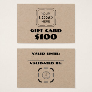 Business Logo Custom Gift Card