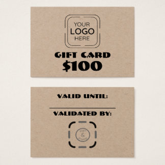 Business Logo Custom Gift Card