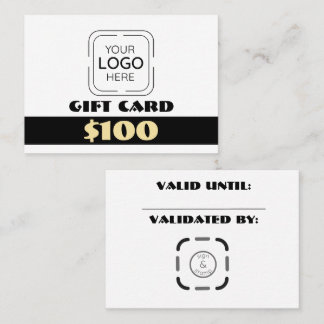 Business Logo Custom Gift Card