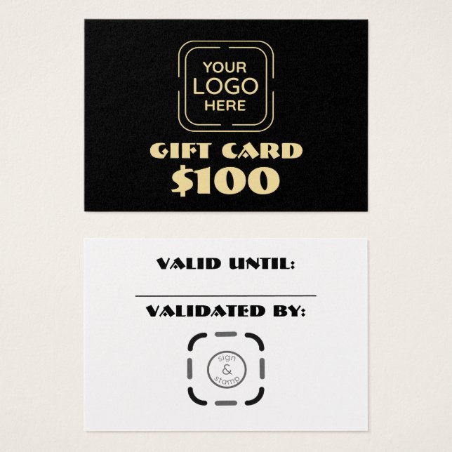 Business Logo Custom Gift Card (Front & Back)