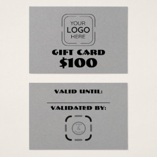 Business Logo Custom Gift Card